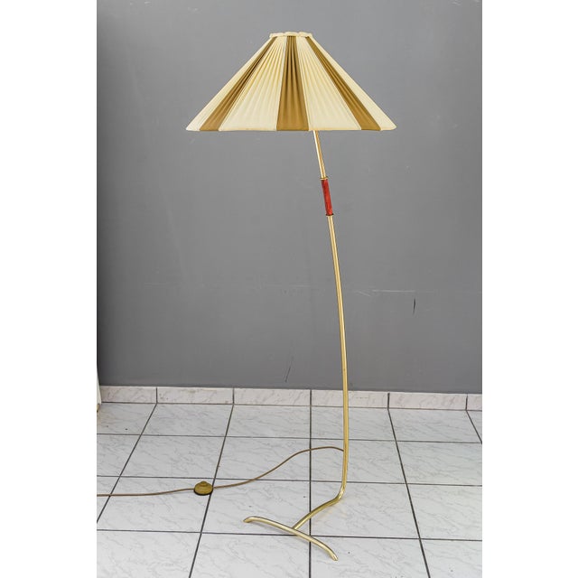Rupert Nikoll Floor Lamp with Original Fabric Shade by Rupert Nikoll, Vienna, 1950s For Sale - Image 4 of 18