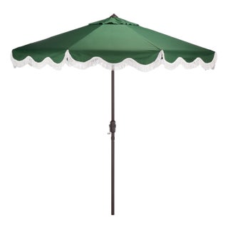 Torsa 9 Ft Crank Umbrella, Green/Brown Pole For Sale