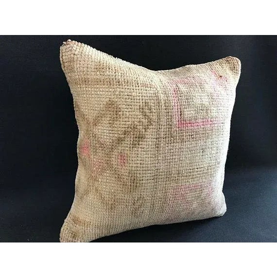1960s Handwoven Wool Oushak Vintage Pillow Case For Sale - Image 5 of 11