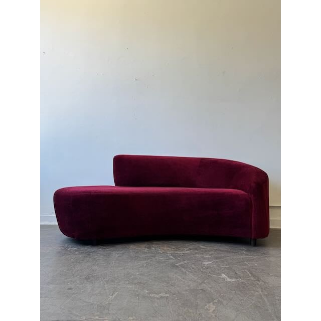 Burgundy 1980s Burgundy Kagan Style Sofa For Sale - Image 8 of 13