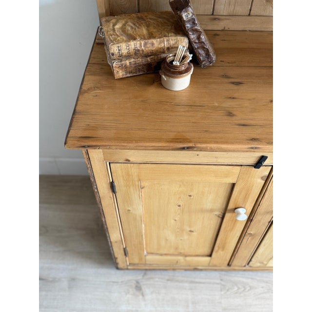 English Pine Stepback Hutch For Sale - Image 4 of 7