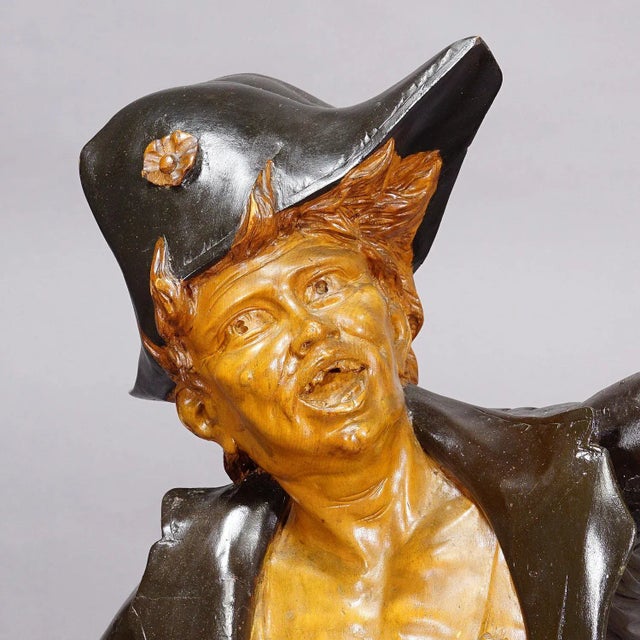 Early 20th Century Large Antique Statue of a French Freedom Fighter Ca. 1920s For Sale - Image 5 of 12