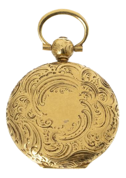 18K Gold Pendant Photo Frame, 19th Century