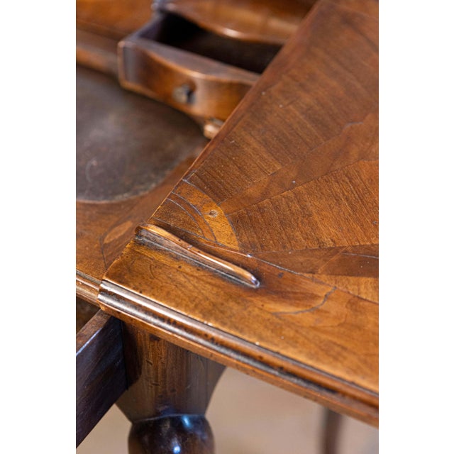 Wood Petite French Louis XV Style Walnut Slant-Front Desk, Stamped, circa 1810 For Sale - Image 7 of 10