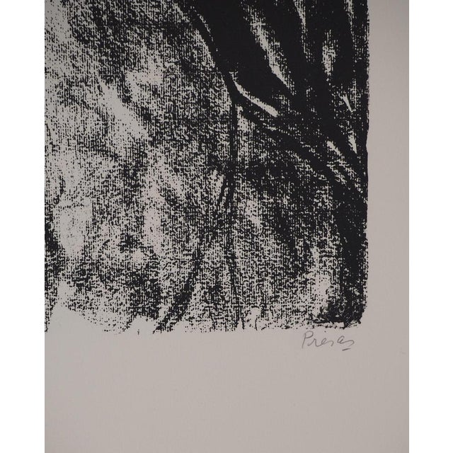 Modern Leopoldo Presas, Young Woman in a Straw Hat, Lithograph For Sale - Image 3 of 7