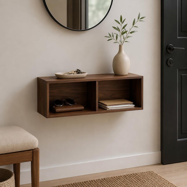 ARCUNO is a solid walnut floating storage cabinet designed for modern living and small spaces. It works as a floating...