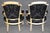 Pair Napoleonic Painted and Carved Armchairs For Sale - Image 4 of 8