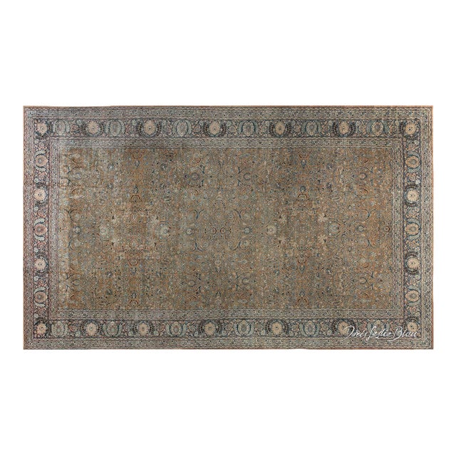 Authentic Persian Tabriz Handmade Wool Rug For Sale