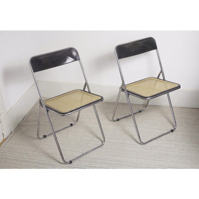 Vintage Italian Folding Chairs in Chrome, 1960s, Set of 2 For Sale - Image 3 of 18