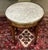 Louis XVI Style Bouillotte Table in Mahogany with White Marble Top, 1930s, in Good conditions. Designed 1920 to 1949
