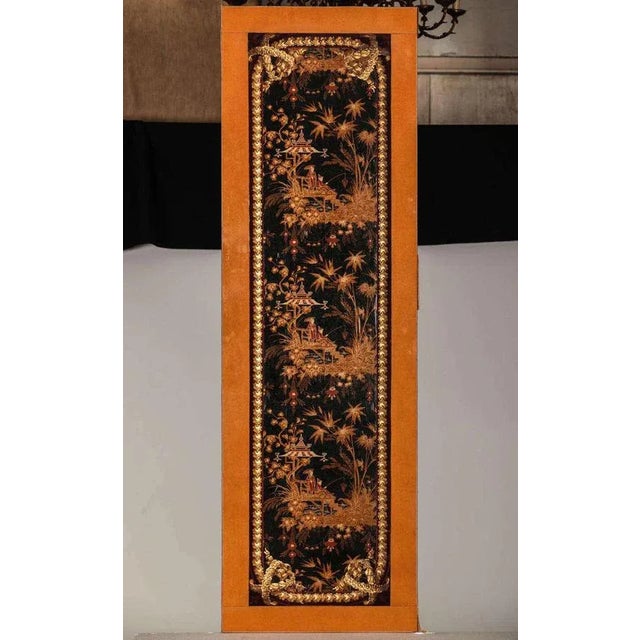 A fine set of Five French Papier paint a Chinoiserie of the 19 century. cm 194x60