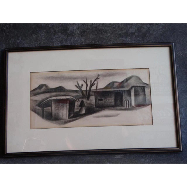 Sumptuously rendered. Measures 7" x 14 1/2", 13" x 20 1/2" framed. Featured in Maurine St. Gaudens' "Emerging From The...