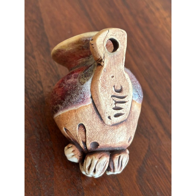 Studio Pottery Hanging Bud Vase With Sea Life Motif For Sale - Image 6 of 7