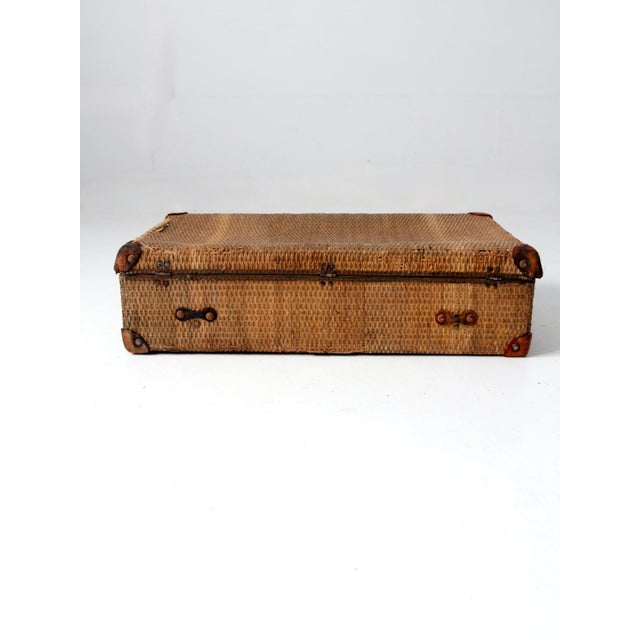 Antique Wicker Suitcase Chairish