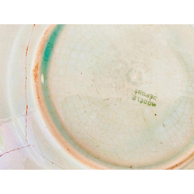Ceramic Majolica Plates, France, 1880s, Set of 4 For Sale - Image 7 of 16