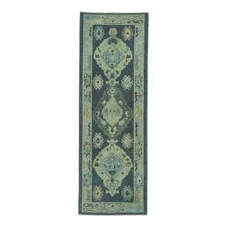Turkish Oushak Rug 3' x 8'10" #19195 For Sale