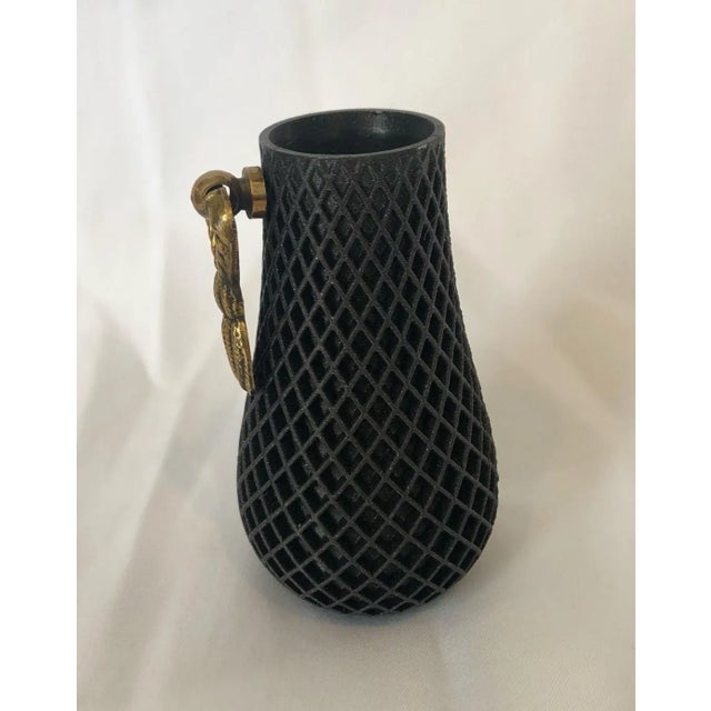 3d Printed Bud Vase With Antique French Bronze Remnant For Sale - Image 4 of 6