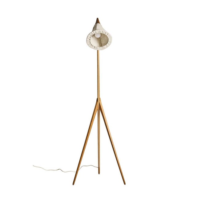 Mid-Century Modern Mid-Century Giraffe Lamp in Teak by Uno & Östen Kristiansson for Luxus Vittsjö, Sweden, 1950s For Sale - Image 3 of 7