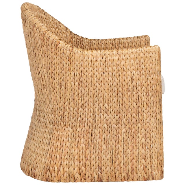 Solomon Water Hyacinth Chair - Natural / Beige For Sale In Philadelphia - Image 6 of 8