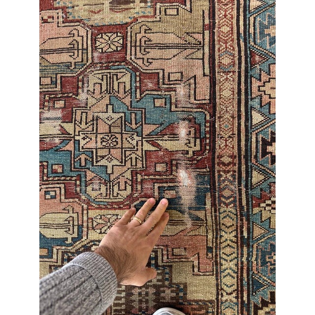 Antique Kurdish Runner with Large Elephant Foot Prints Rug 3.5 x 8.4 For Sale In Milwaukee - Image 6 of 6