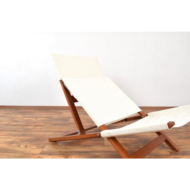 Beige Mid-Century Modern Danish Easy Chair by Lauge Vestergaard for Cado, 1960s For Sale - Image 8 of 14