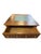 Beautiful mid-century coffee table by Lane Furniture, featuring a center drawer with brass drawer pulls, tapered legs with...