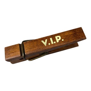 Vintage Oversized Wooden Clothespin For Sale