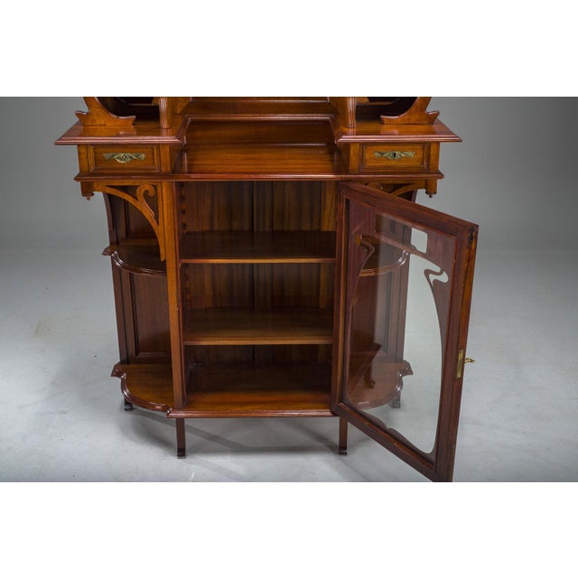 Art Nouveau Cabinet with Mirror, 1890s For Sale - Image 14 of 18