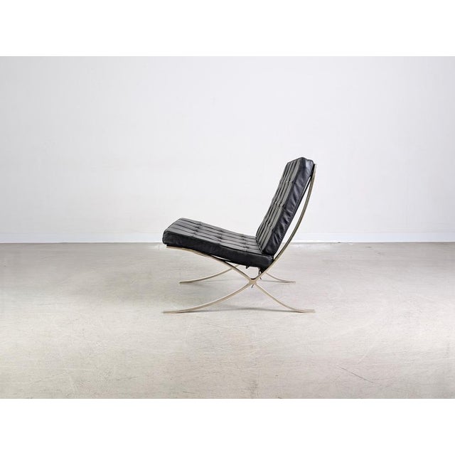 Black Barcelona Chair by Mies van der Rohe for Knoll International For Sale - Image 14 of 18
