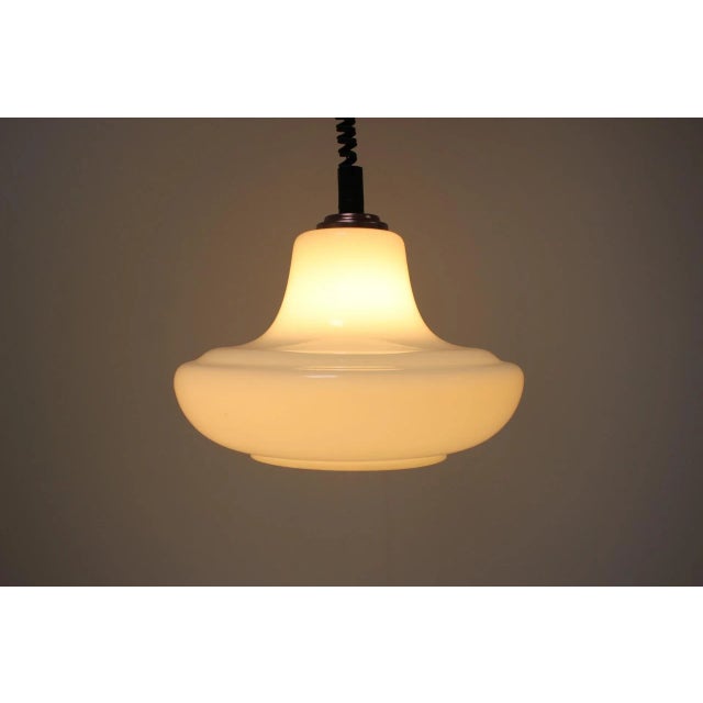 Mid-Century Adjustable Glass Pendant, 1970s For Sale - Image 9 of 10