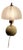 Soft White Petal Pattern Milk-Yellow Sphere Ceramic Table Lamp For Sale