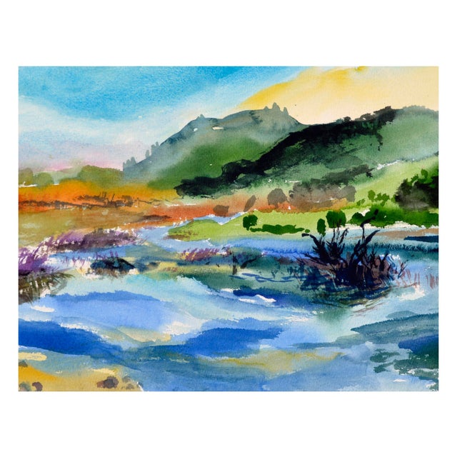 Colorful landscape of Moss Landing marshland (just north of Carmel, California by Les (Leslie Luverne) Anderson (American,...