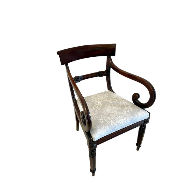 Antique Regency Mahogany Desk Chair For Sale