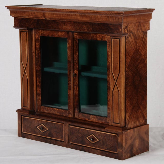 Small Antique Hanging Display Cabinet in Walnut, 1800 For Sale - Image 11 of 18