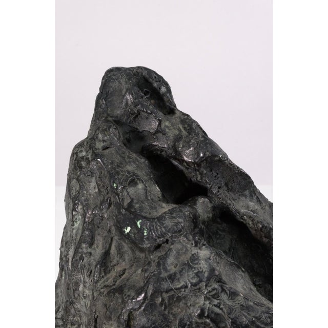Richard Kozlow - Spectre (Green), 1996 Modern Bronze Sculpture on Cement Base For Sale In Detroit - Image 6 of 7