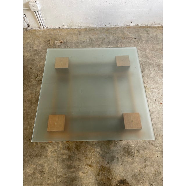 Mid Century Modern Italian Glass Top Coffee Table For Sale In Miami - Image 6 of 10