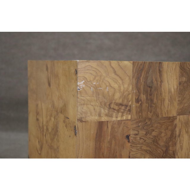 Mid 20th Century Mid 20th Century Attributed to Milo Baughman Burl Table For Sale - Image 5 of 7