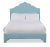 Casa Cosima Clementine King Bedframe, Mosaic Blue Linen For Sale - Image 4 of 4