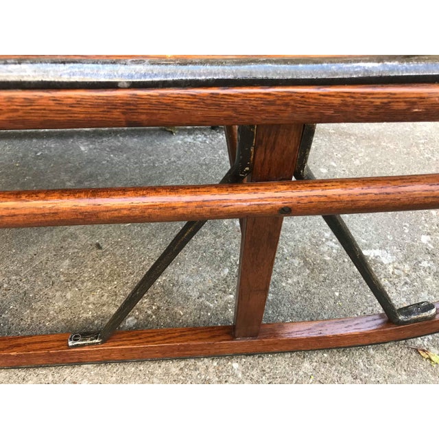 MidCentury Modern Tell City Chair Co. Oak Sled Coffee Table Chairish