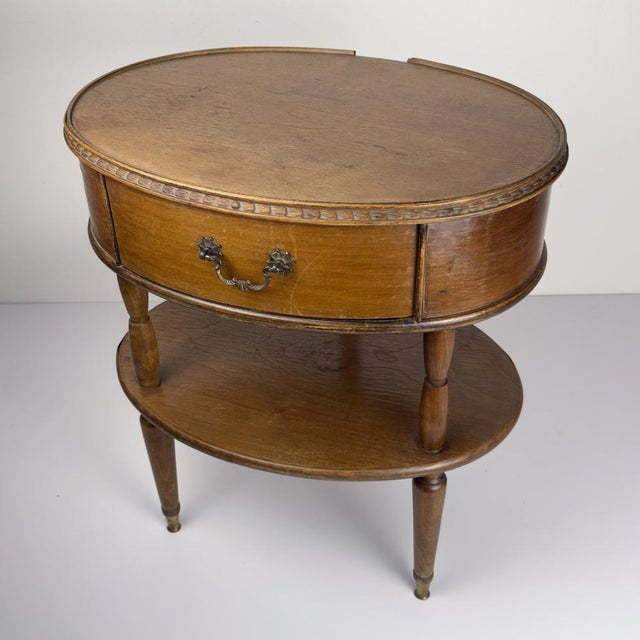 Brown Vintage Wooden Nightstand, Italy, 1950s For Sale - Image 8 of 18