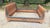Mid-1950s Sleigh Day Bed / Queen in Natural Rattan Decorated With Blue and Brown For Sale In West Palm - Image 6 of 7