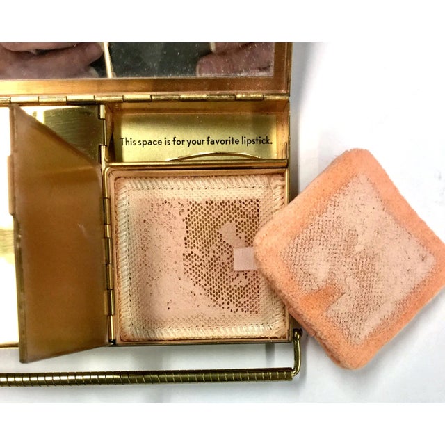 Vintage Renown Volupte Brass Vanity Case For Sale - Image 11 of 12