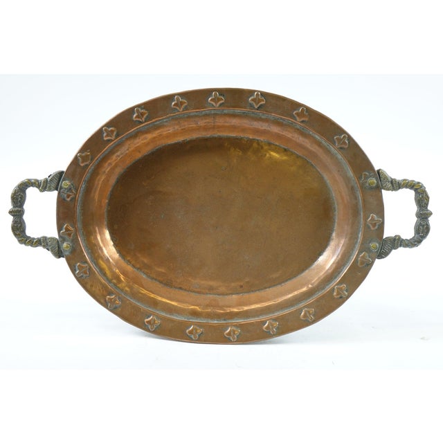 Antique Copper Tray with Brass Handles Chairish