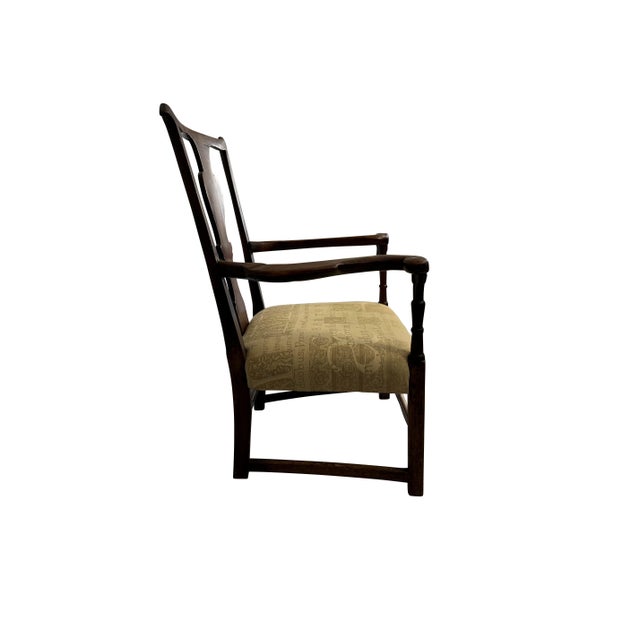 18th Century Walnut English Fireside Queen Anne Style Chair For Sale - Image 4 of 18