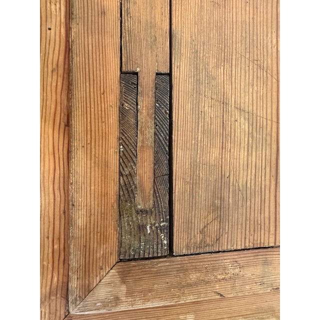 Wood Antique Scrubbed Pine Server For Sale - Image 7 of 12