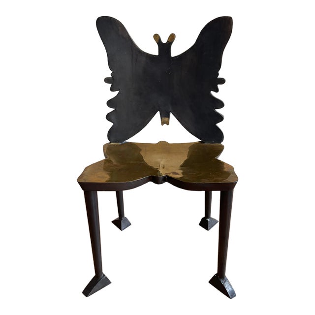 Custom Surrealist Organic Modern Mariposa Bronze Chair For Sale