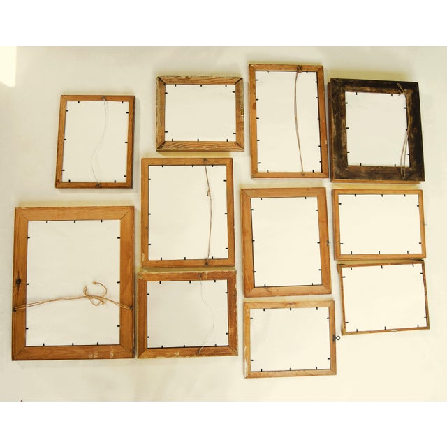 Collection of 11 Antique Gold Frames - Early 1900 - With Flexible Tabs and Backing Board For Sale - Image 10 of 14