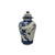 Chinoiserie Late 20th Century Ginger Jar Large Heavy Blue and White Porcelain 3d Relief Dragon Vintage Asian Decor For Sale - Image 3 of 6