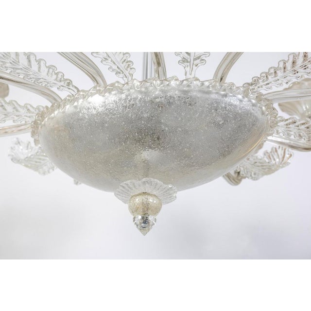 Art Deco Oval Murano Glass Chandelier from Barovier, 1940s For Sale - Image 8 of 11