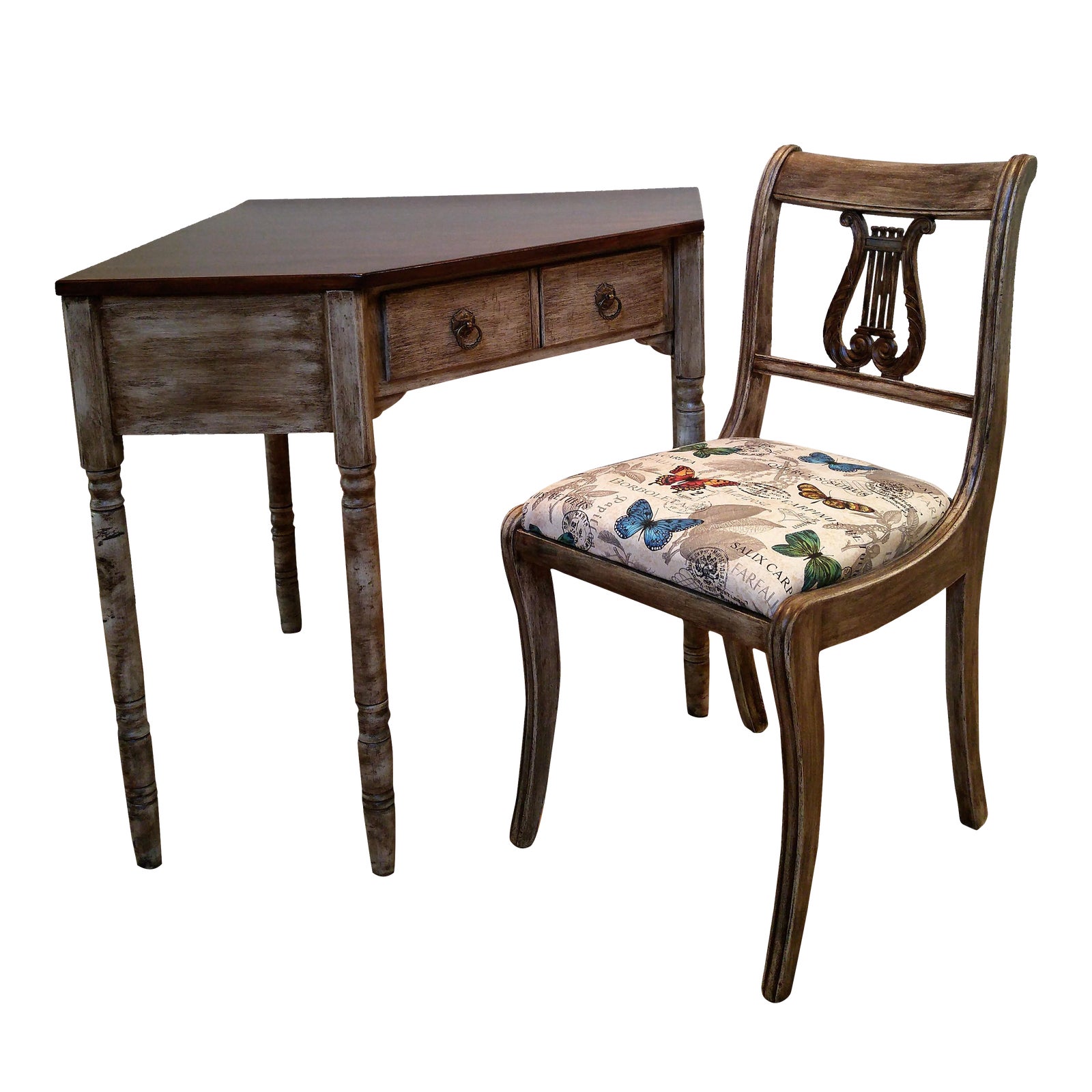 1930s Ethan Allen Corner Desk With Chair Chairish